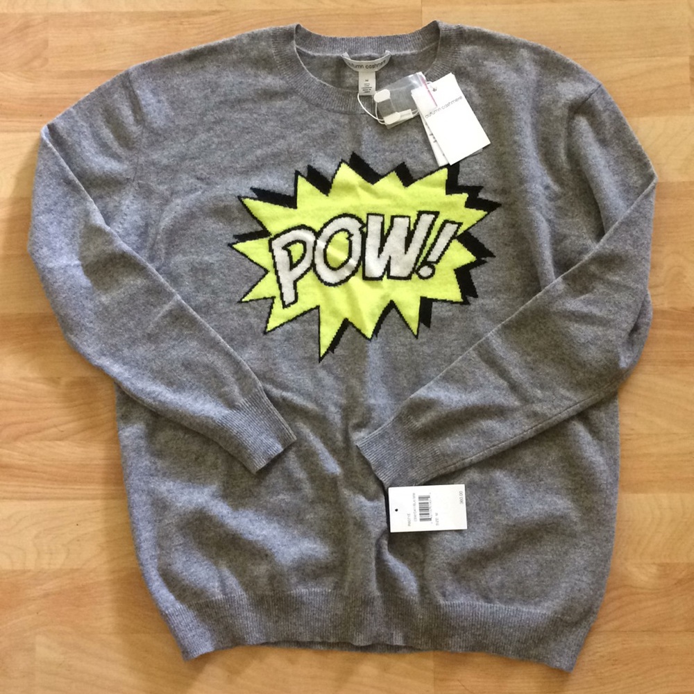 Gray cashmere sweater